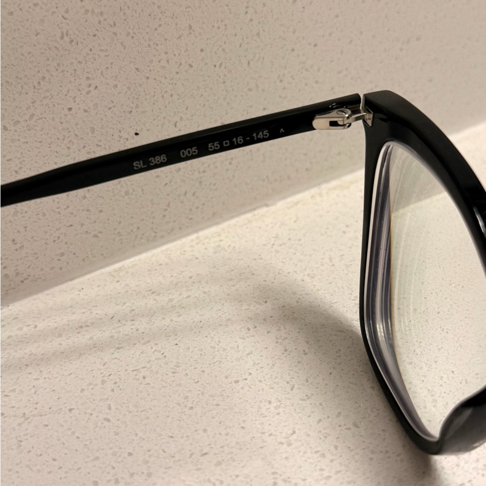 Saint Laurent Black Cat Eye Eyeglasses Frame YSL Designer RX Glasses - Picture 2 of 3